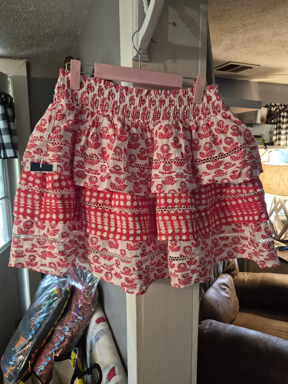 Roller Rabbit | Skirts | Red And White Floral Printed Miniskirt Is From ...